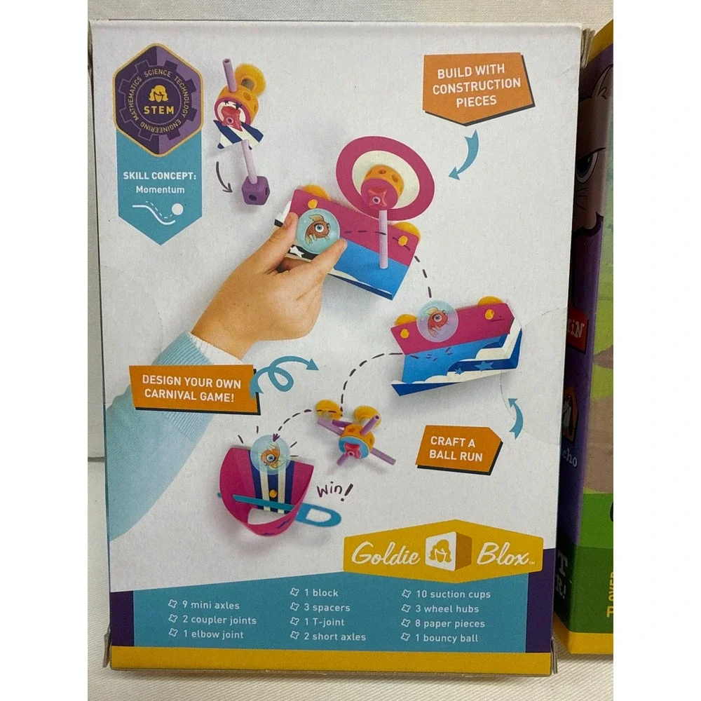 GoldieBlox Build & Craft Lucky's High Roller & Benjamin's Cat Nook STEM Toy Set